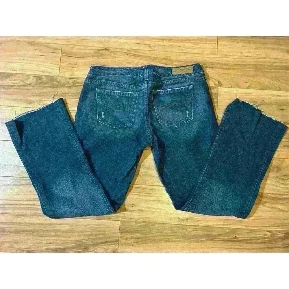 Abercrombie & Fitch Women Blue Jeans 4R Blue Denim Perfect Stretch Straight - Picture 2 of 5